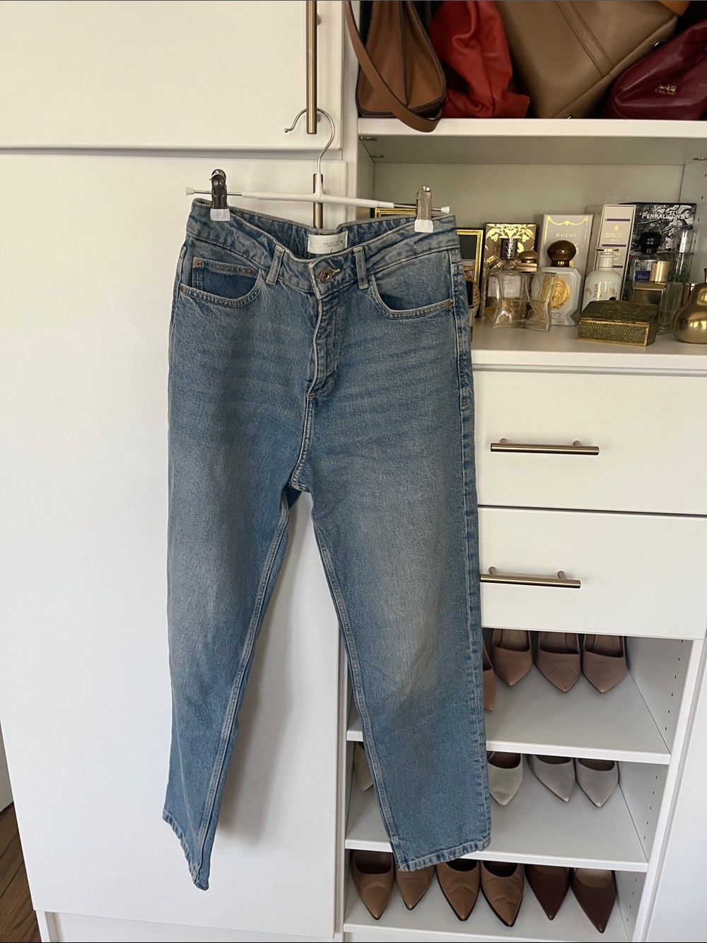 Zara Light Blue Denim mom Jeans